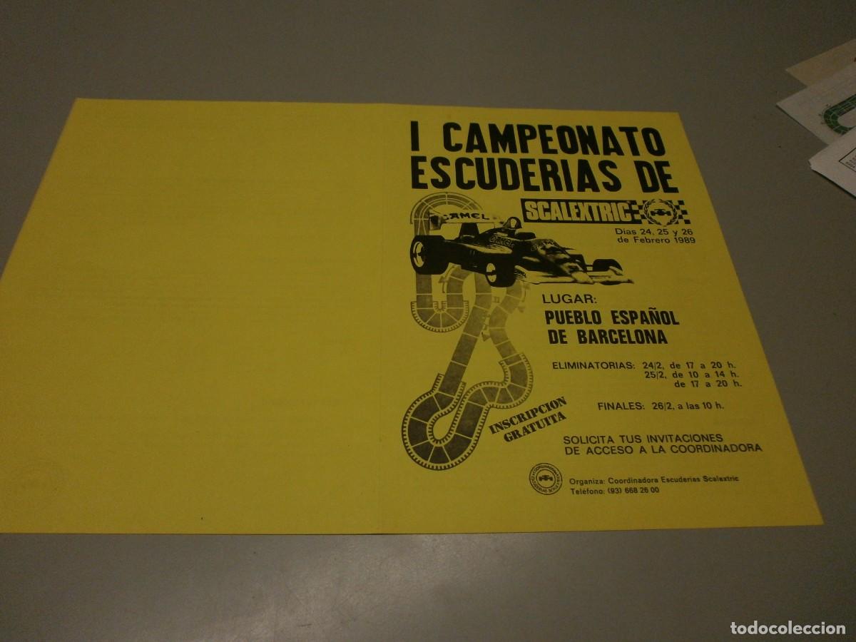 Scalextric: scalextric cartel folleto 1 campeonato escuderias barcelona