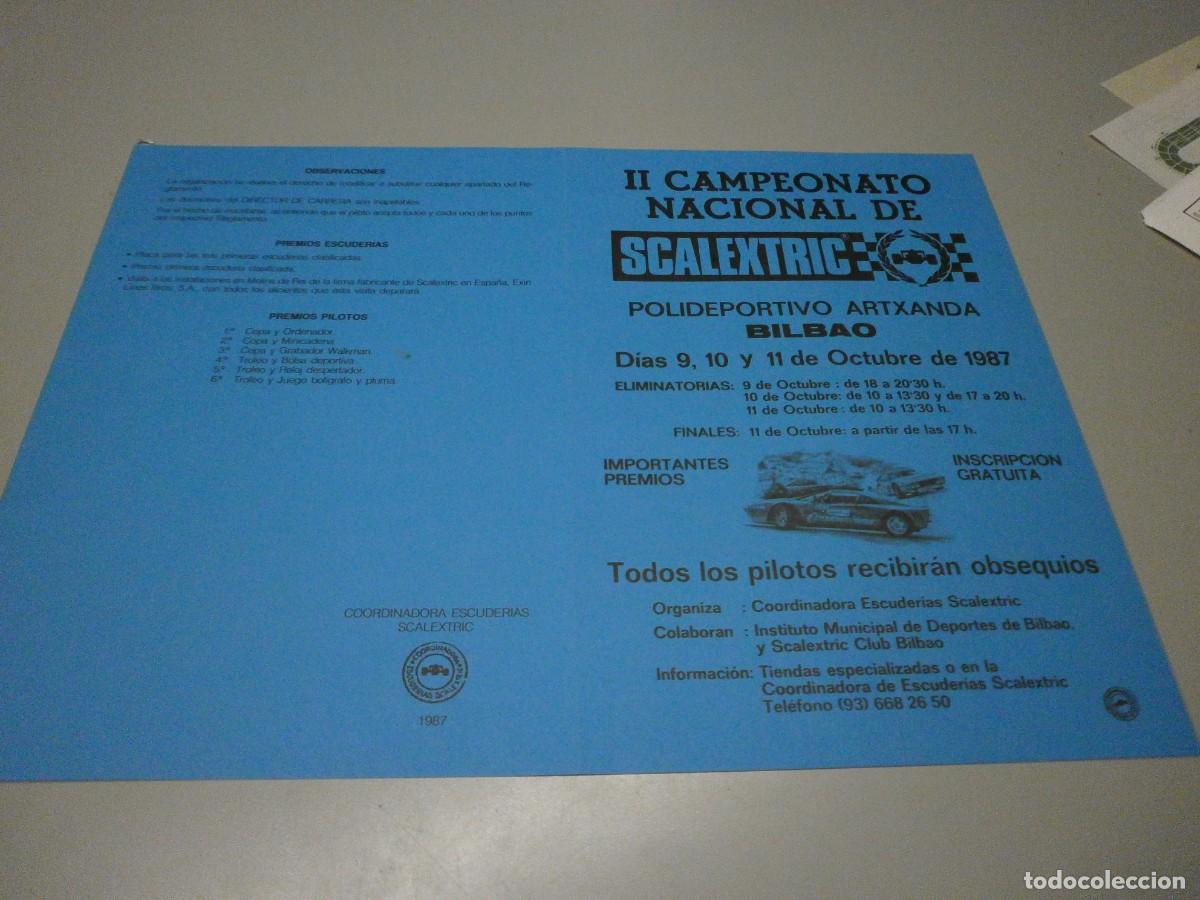 Scalextric: scalextric cartel folleto 2&ordm; campeonato nacional bilbao