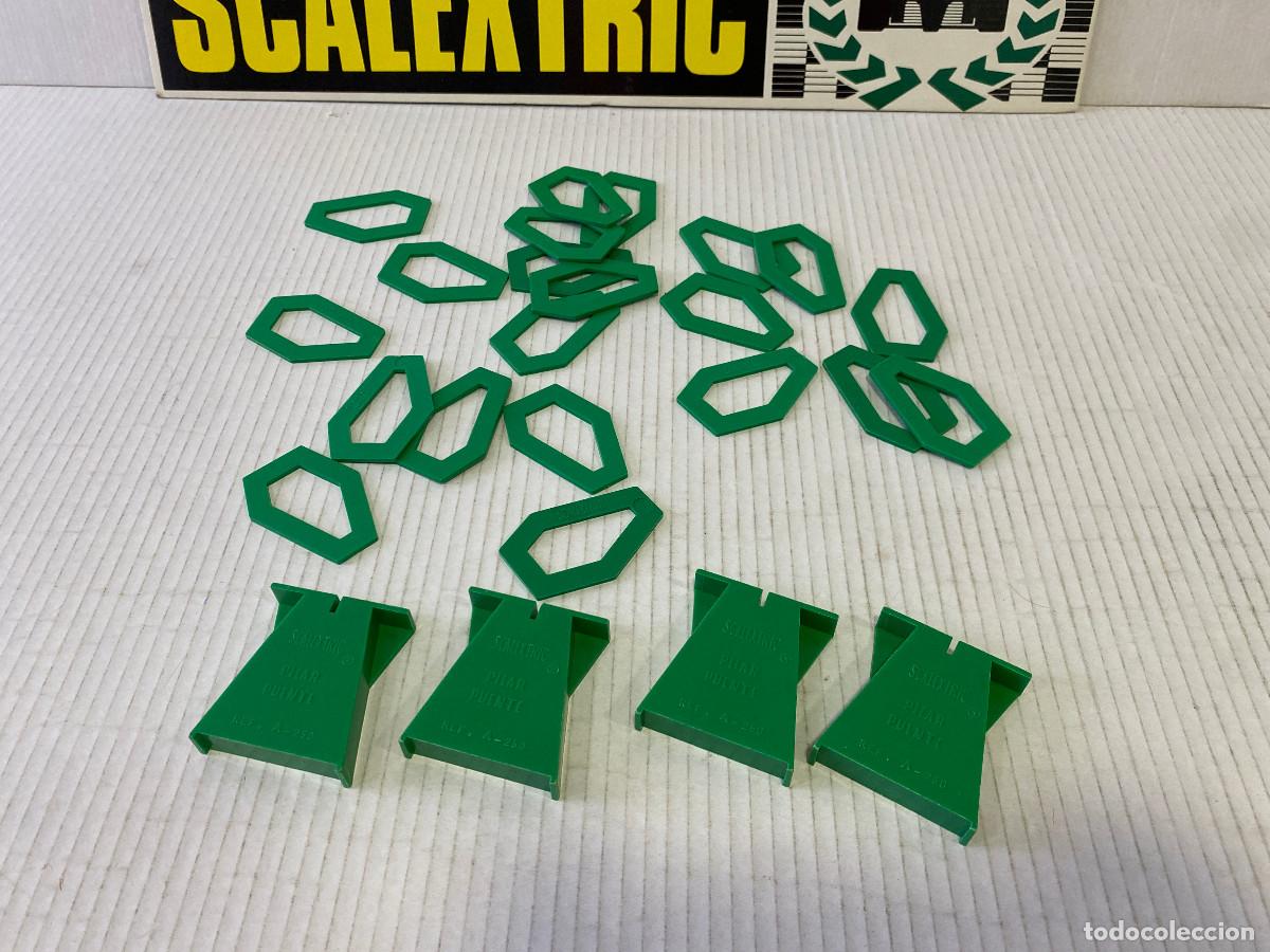 Scalextric: SCALEXTRIC EXIN - LOTE 21 PLACAS PERALTES Y 4 SOPORTES PUENTE