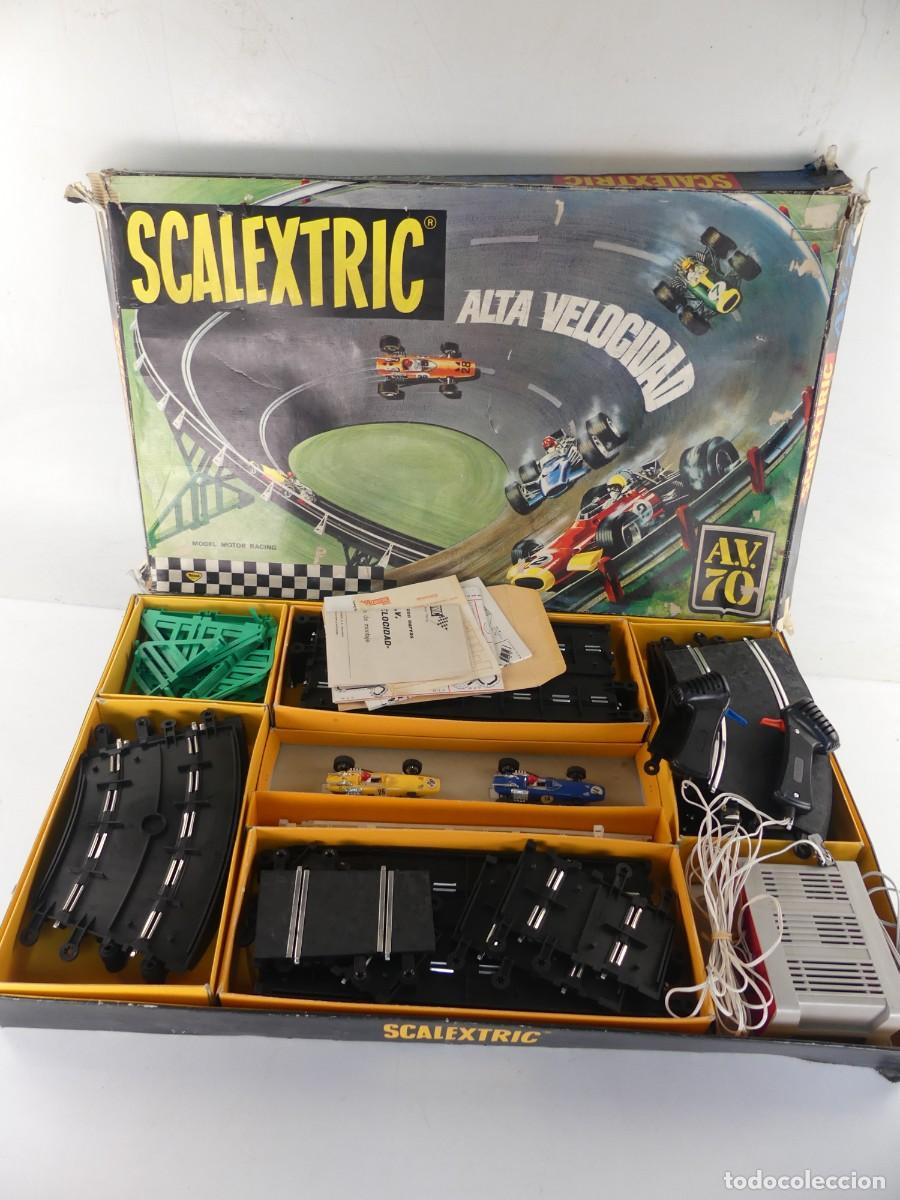 Scalextric: Scalextric circuito AV70 Con caja y coches