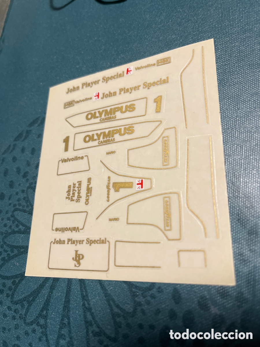 Scalextric: Adhesivos Troquelados de Lotus MKIV Olimpus de Scalextric