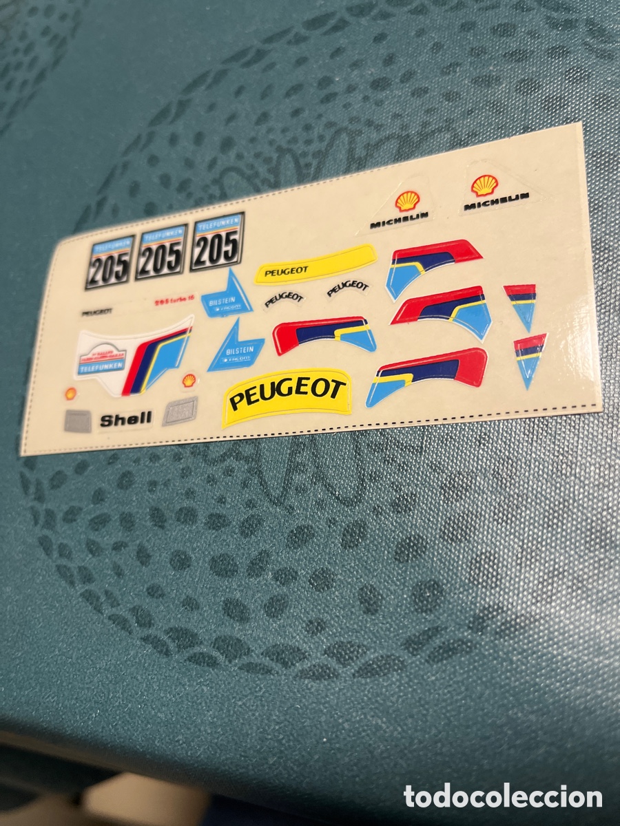 Scalextric: Adhesivos Troquelados de Peugeot 205 STS de Scalextric