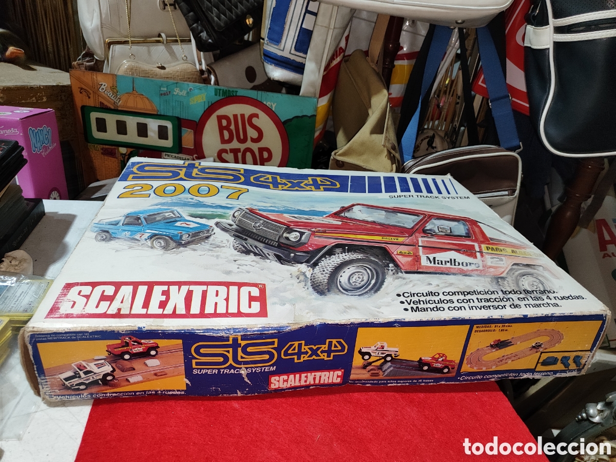 Scalextric: Antiguo circuito Scalextric Sts 4x4 2007 para reparar o piezas coches no probados pista rota