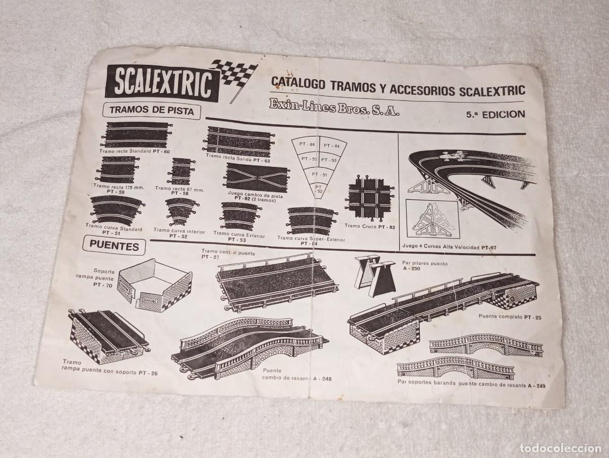 Scalextric: SCALEXTRIX EXIN : ANTIGUO FOLLETO CATALOGO DE TRAMOS Y ACCESORIOS 5&ordf; EDICION A&Ntilde;OS 70