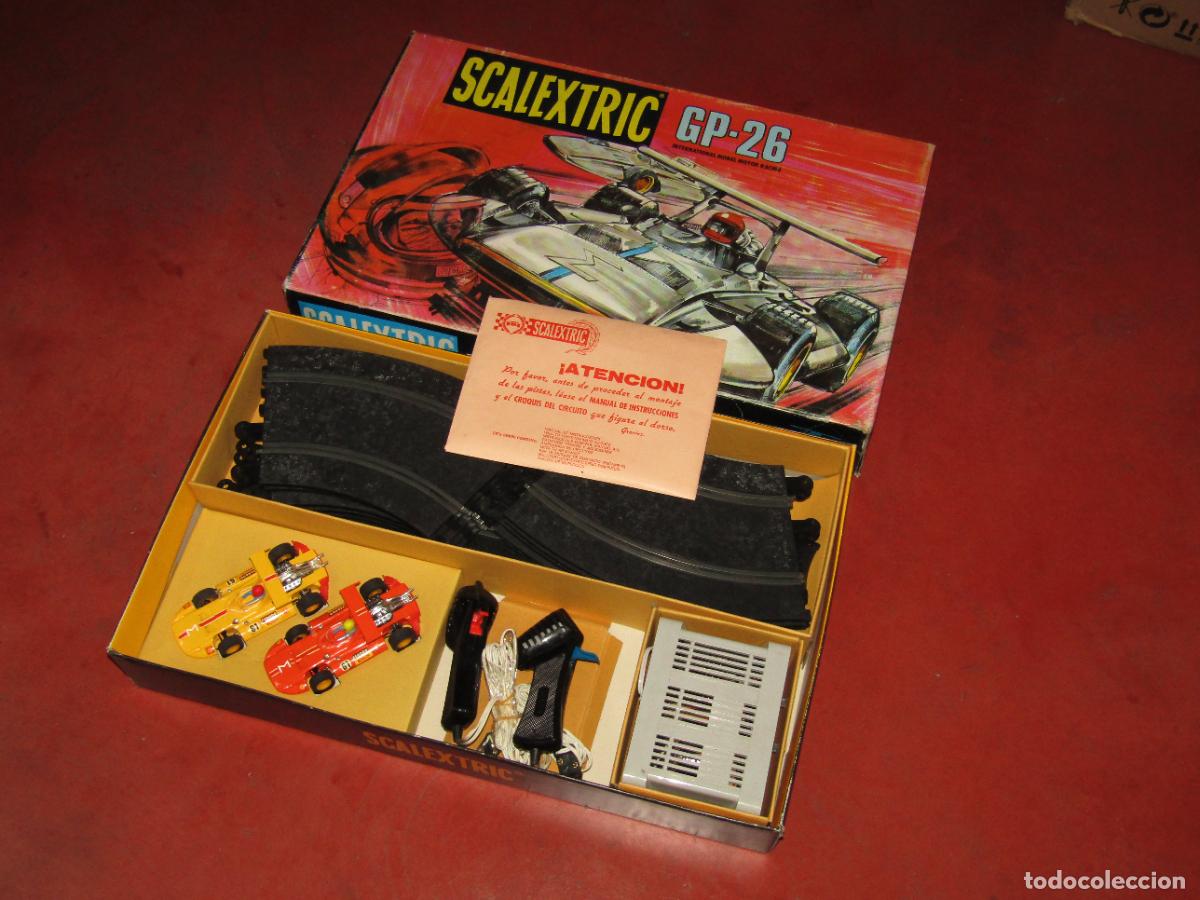 Scalextric: Antigua Caja Circuito G.P. 26 de SCALEXTRIC de EXIN Made in Spain con 2 Sigma