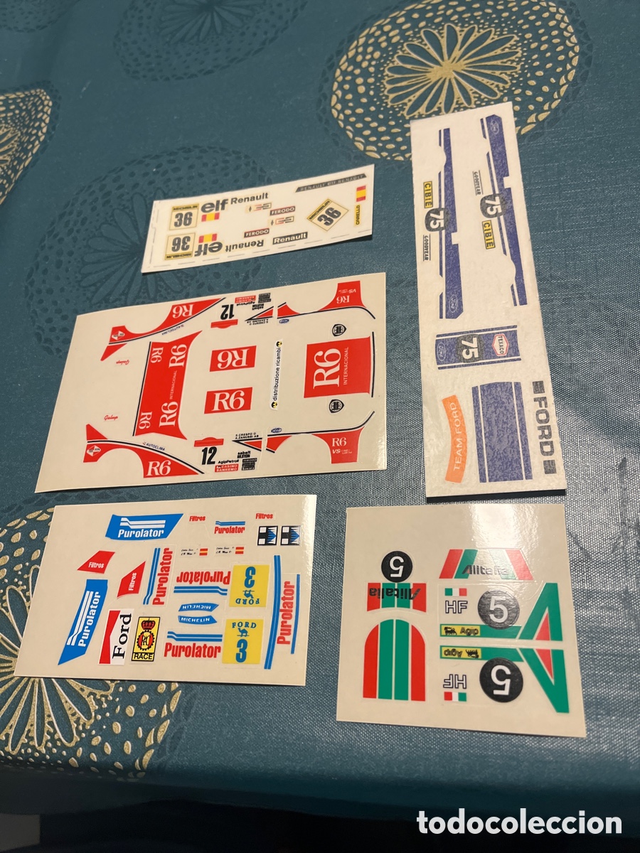 Scalextric: Lote adhesivos y calcas Scalextric