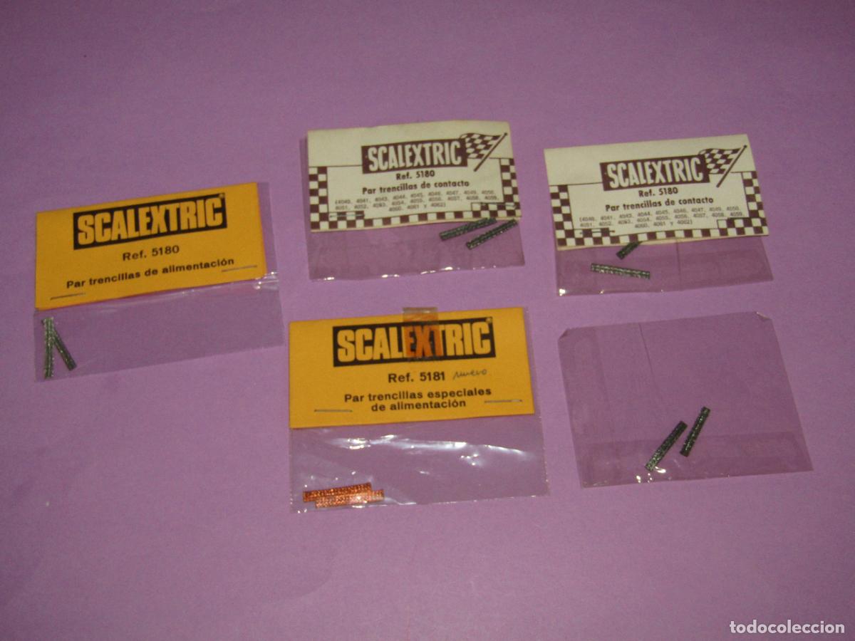 Scalextric: Antiguas 5 bolsitas con PAR TRENCILLAS de SCALEXTRIC EXIN