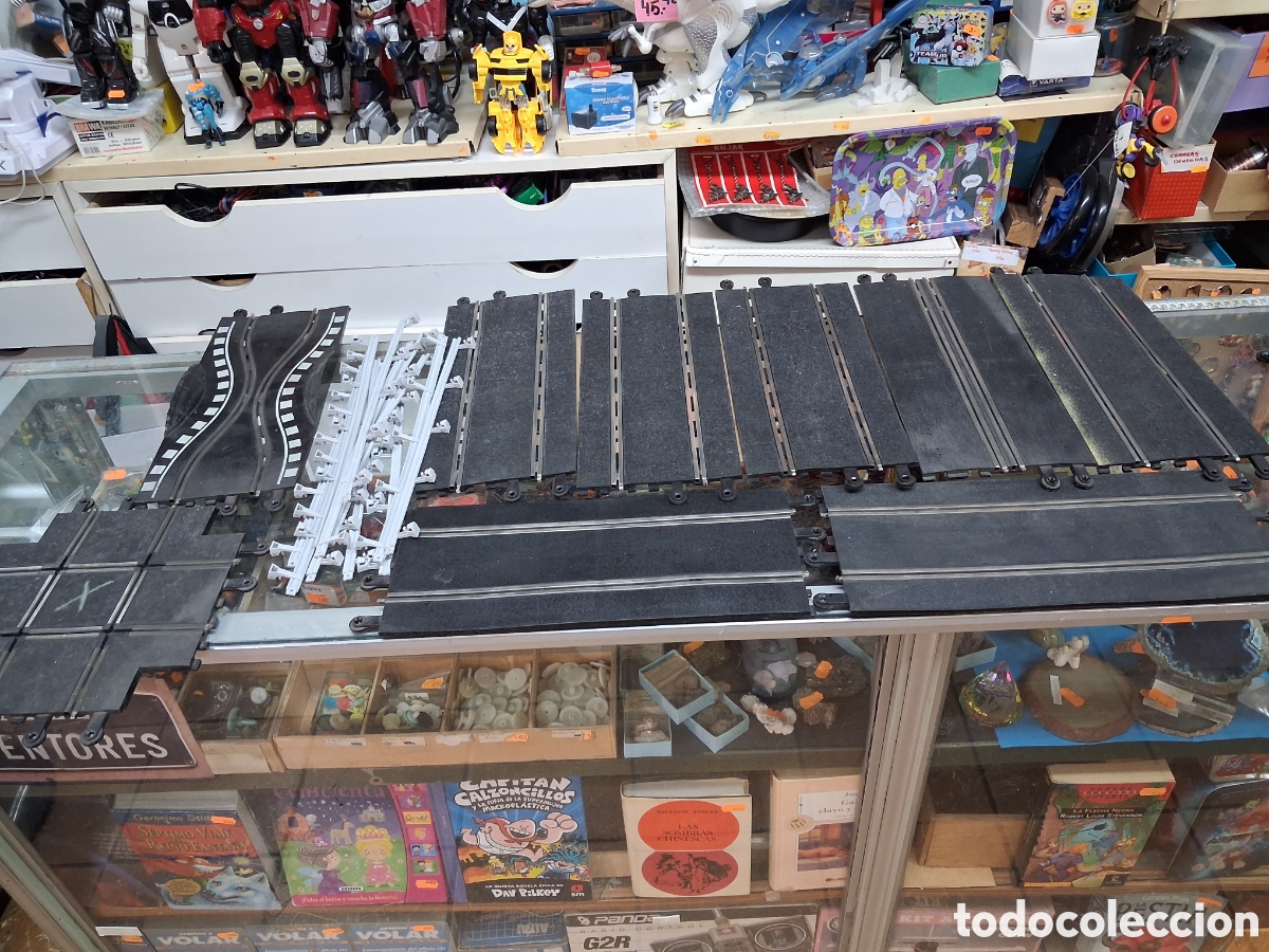 Scalextric: Lote scalextric rectas,chicane,cruce,vallas