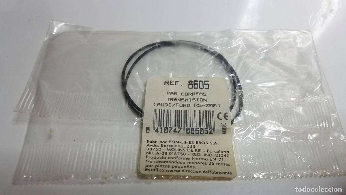 Scalextric: SLOT SCALEXTRIC EXIN BLISTER BOLSA PAR CORREAS TRANSMISI&Oacute;N AUDI QUATTRO FORD RS-200 REF. 8605