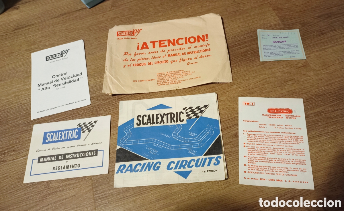 Scalextric: Sobre con documentacion circuito GP25 Renault Alpine scalextric exin
