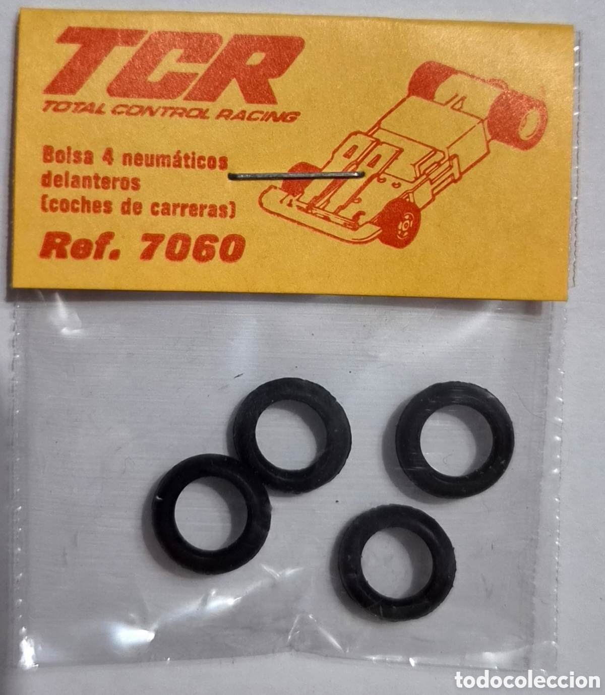 Scalextric: MODEL IBER TCR BOLSA 4 x NEUM&Aacute;TICOS DELANTEROS REF. 7060 (2)