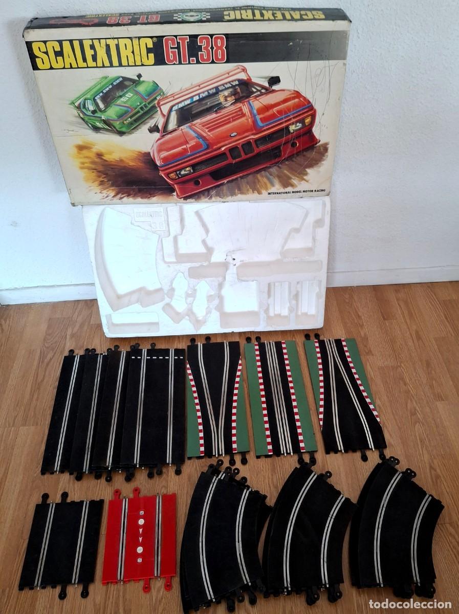 Scalextric: Caja y pistas Scalextric GT 38 Fabricado en Expa&ntilde;a por Exin Lines Bros con 21 pistas ver fotos