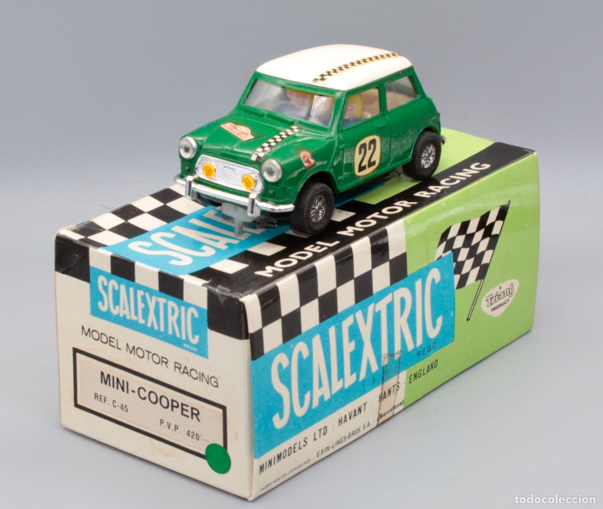Scalextric: Mini Cooper C-45 verde Scalextric Exin con caja original
