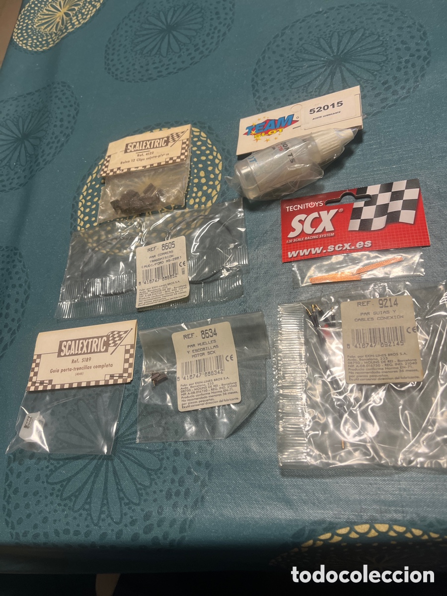 Scalextric: Lote art&iacute;culos Scalextric originales