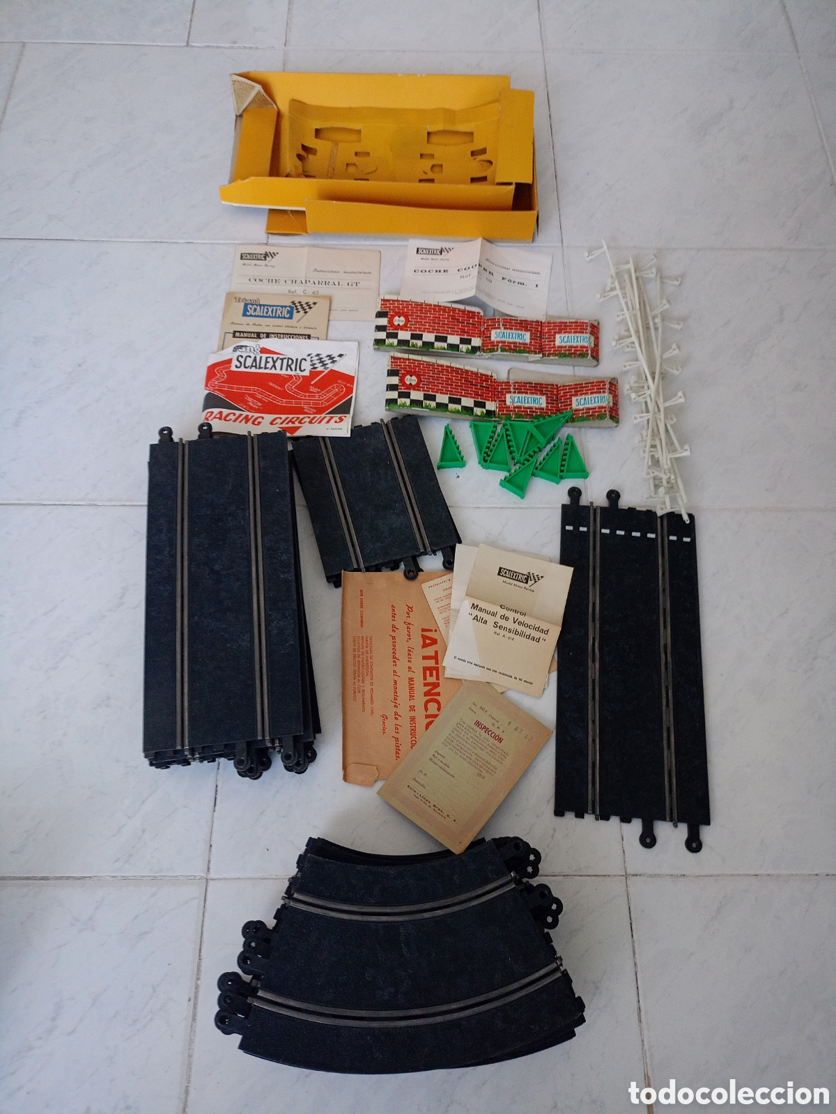 Scalextric: Scalextric exin pistas y manual instrucciones chaparral GT y accesorios