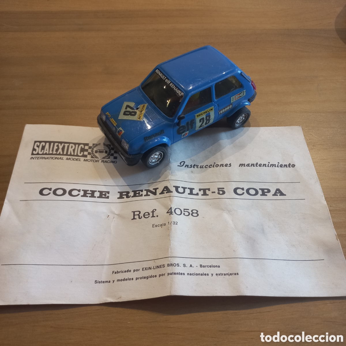Scalextric: SCALEXTRIC COCHE RENAULT-5 COPA REF. 4058 COLOR AZUL. Y MANUAL