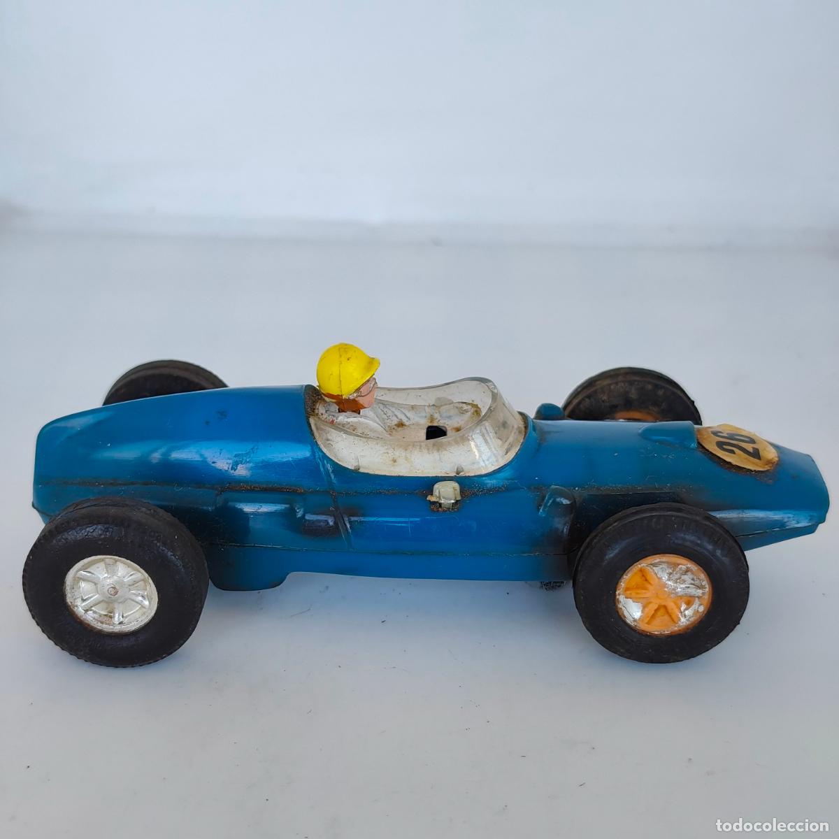Scalextric: Scalextric EXIN Cooper azul T51 CF-1 &rarr;aprox. 1965-1968 guia fija