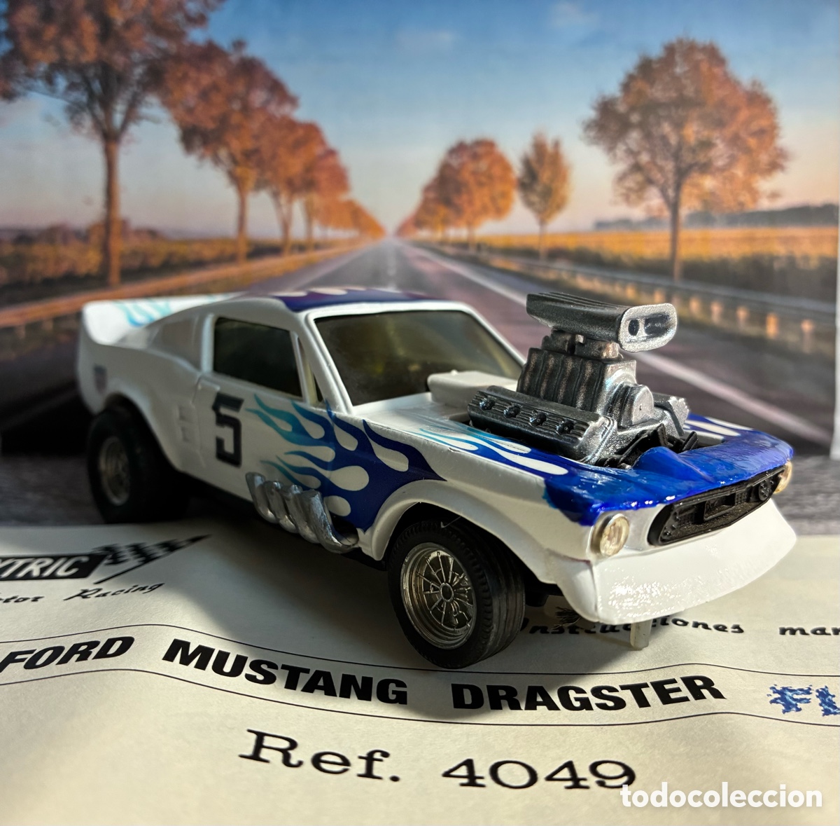 Scalextric: Ford Mustang Dragster FLAMING de exin