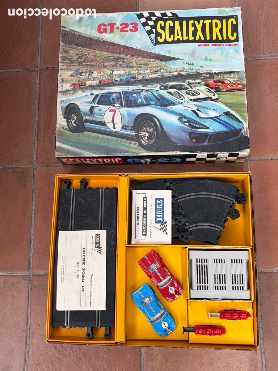 Scalextric: Caja de EXIN GT 23 2 cotches Ford Gt sobre intrucciones