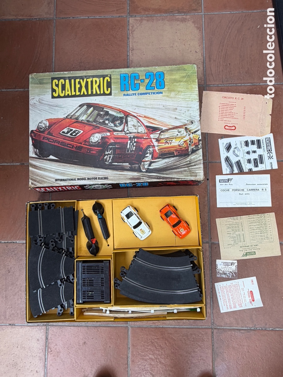 Scalextric: Caja circuito RC 28 EXIN 2 cotches porche CARRERA RS