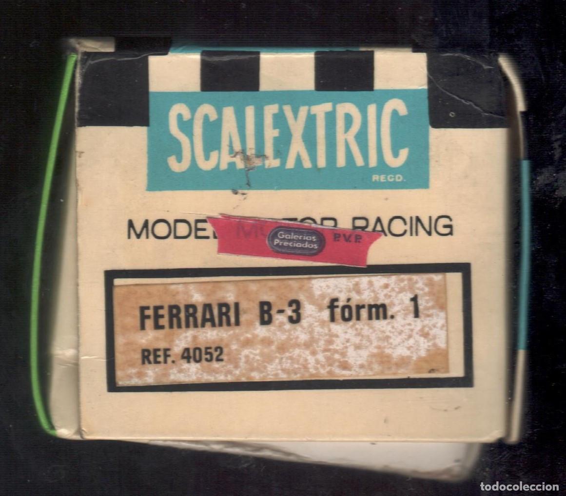 Scalextric: SCALEXTRIC caja vacia Ferrari B-3 Formula 1 Muy bien conservada