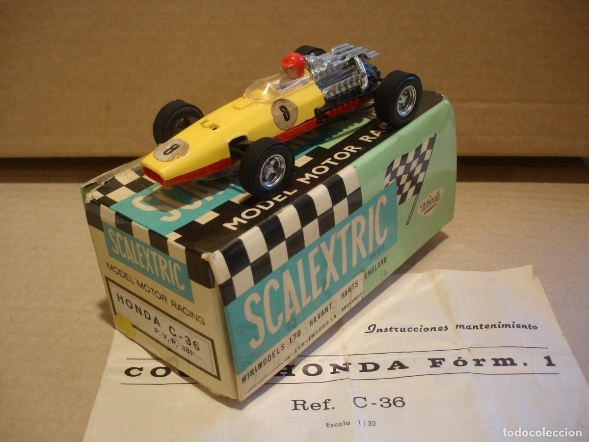 Scalextric: EXIN HONDA 2&ordf; AMARILLO ROJO REF C-36 CON SU CAJA E INSTRUCCIONES
