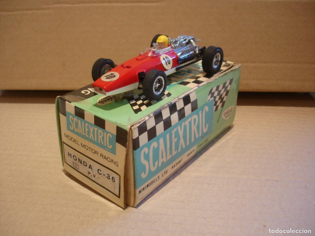 Scalextric: EXIN HONDA 1&ordf; GRANATE BLANCO REF C-36 CON SU CAJA
