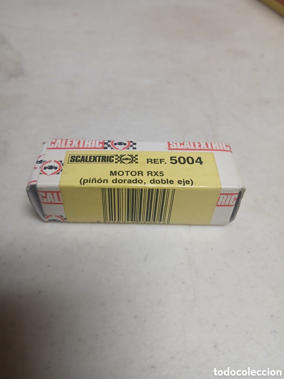 Scalextric: Scalextric exin motor rx5 pi&ntilde;&oacute;n dorado doble eje ref-5004 nuevo
