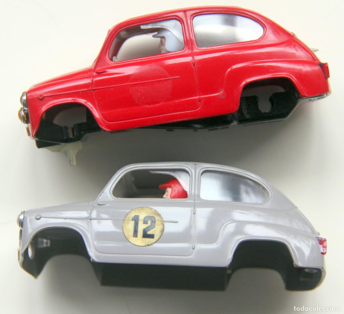 Scalextric: Carrocer&iacute;a SEAT 600 Original SCALEXTRIC EXIN a&ntilde;o 1960's GRIS y ROJO