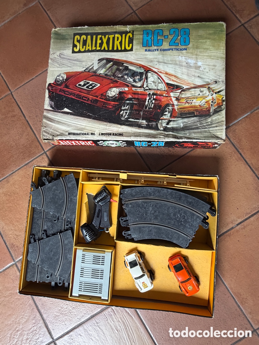 Scalextric: Caja circuito RC 28 EXIN 2 cotches porche CARRERA RS