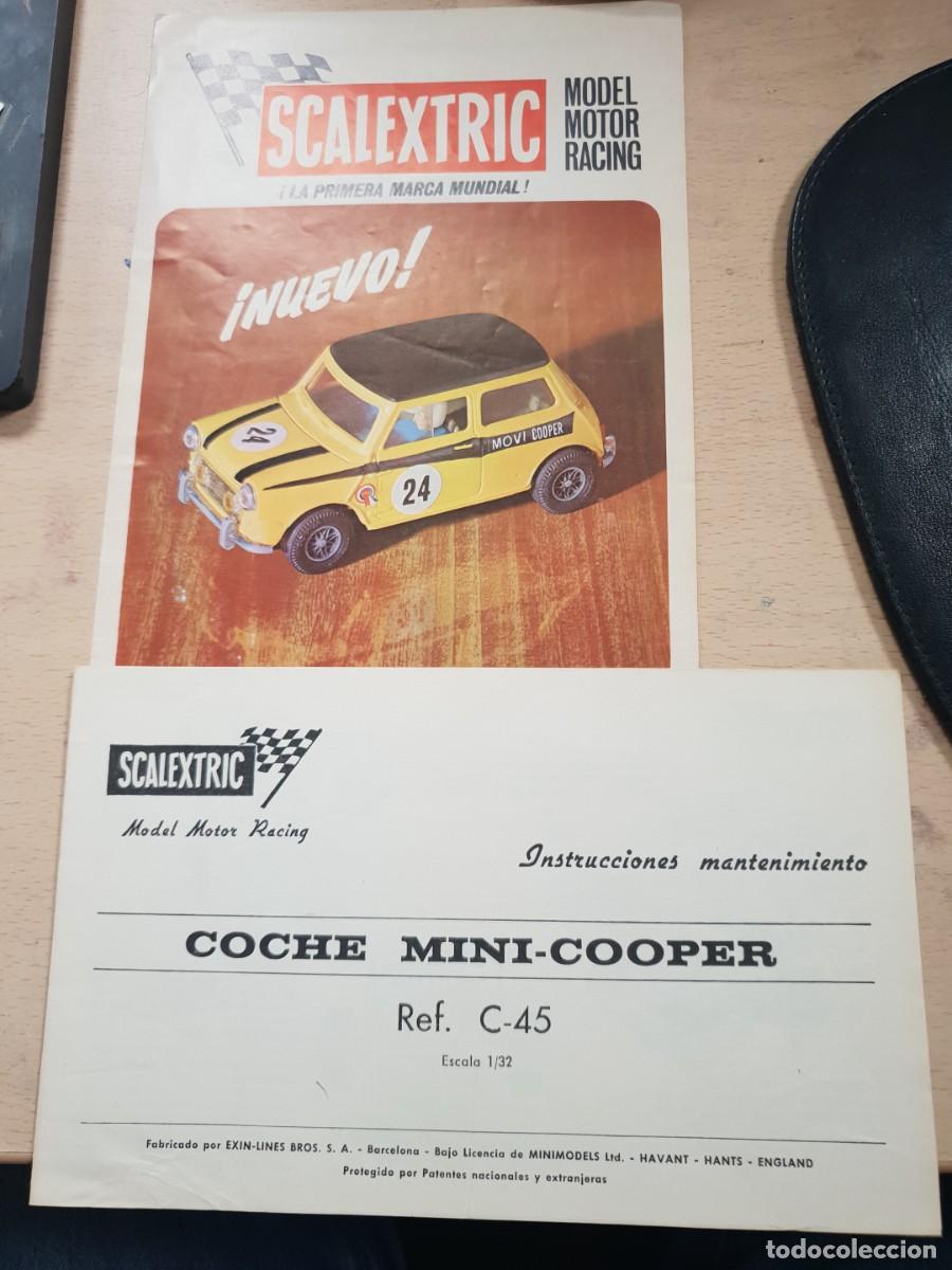 Scalextric: Instrucciones mantenimiento y catalogo scalextric coche mini cooper c-45