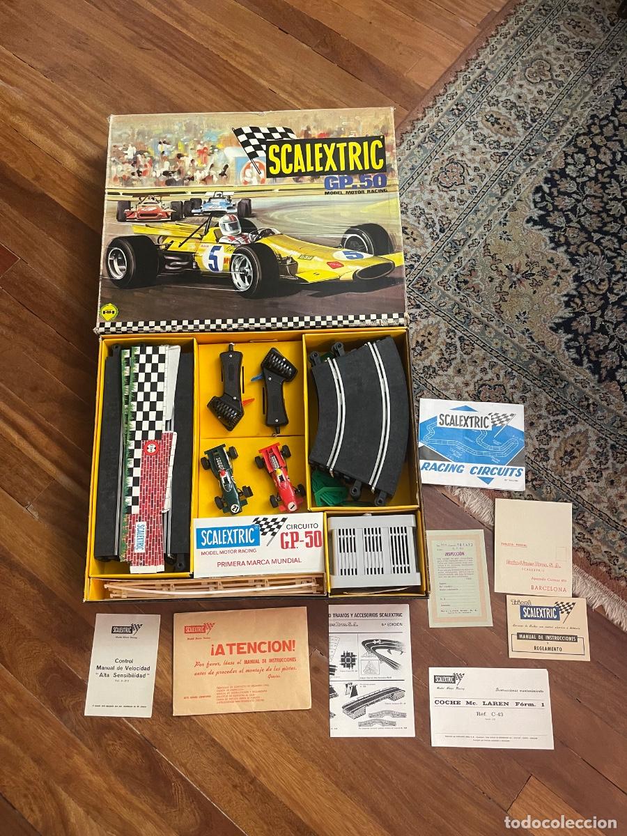 Scalextric: Circuito scalextric GP 50 Caja completa casi sin uso coches Rojo y Verdes Mc Laren perfectos
