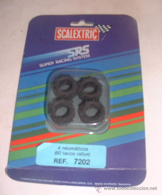 Scalextric: SCALEXTRIC: SRS 4 NEUMATICOS ( 60 TACOS RALLYE ) REF. 7202, EN BLISTER, CC - Foto 1