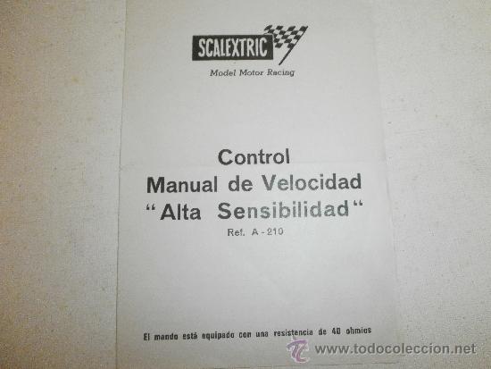 Scalextric: papel de scalextric manual de velocidad - Foto 1