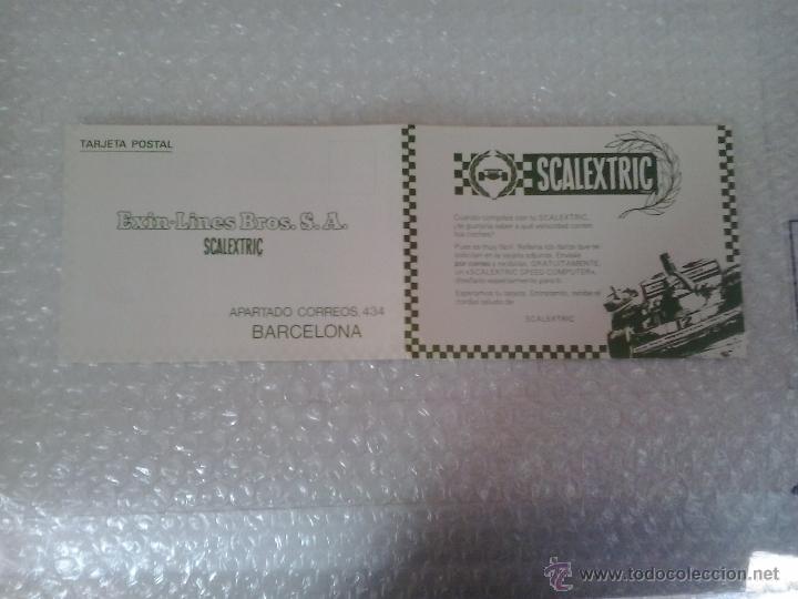 Scalextric: TARJETA POSTAL SCALEXTRIC -SIN RELLENAR - Foto 1
