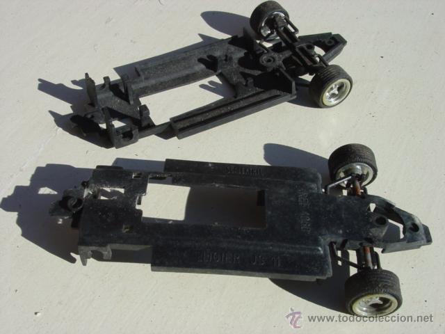 Scalextric: Lote 2 chasis Ligier JS 11 con ejes delanteros. - Foto 1