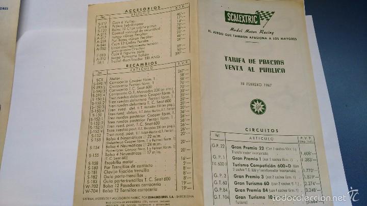 Scalextric: tarifa precios  scalextric exin  a&ntilde;o 1967 - Foto 1