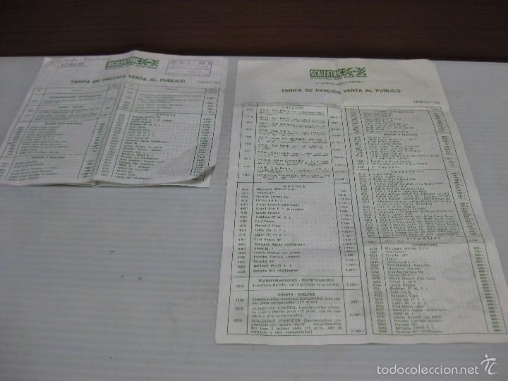 Scalextric: 2 TARIFAS DE PRECIOS SCALEXTRIC, 1983, 1986 - Foto 1