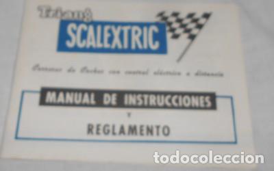 Scalextric: MANUAL DE INSTRUCCIONES Y REGLAMENTO SCALEXTRIC TRI-ANG - Foto 1