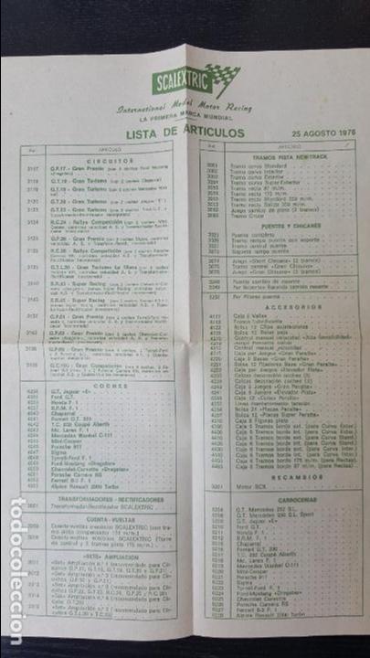 Scalextric: SCALEXTRIC LISTA DE ARTICULOS - Foto 1