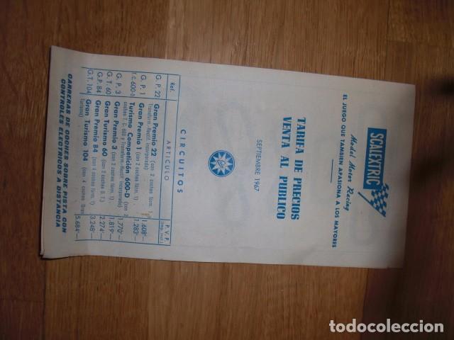 Scalextric: TARIFA DE PRECIOS SCALEXTRIC 1967 - Foto 1