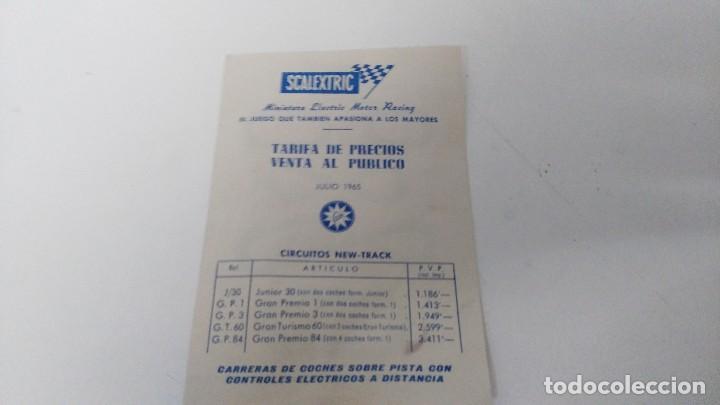 Scalextric: scalextric exin tarifa precios 1965 - Foto 1