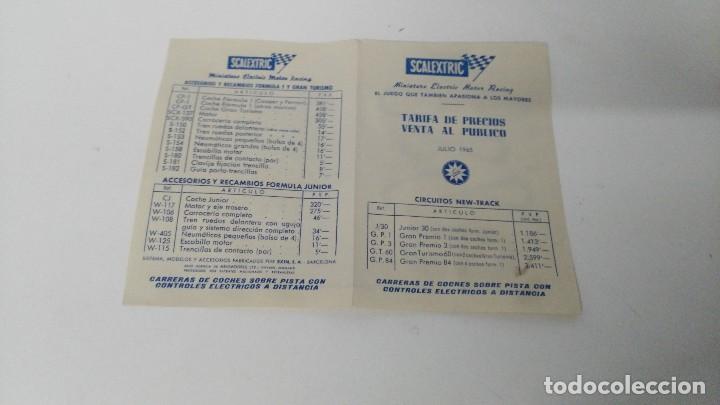 Scalextric: scalextric exin tarifa precios 1965 - Foto 3