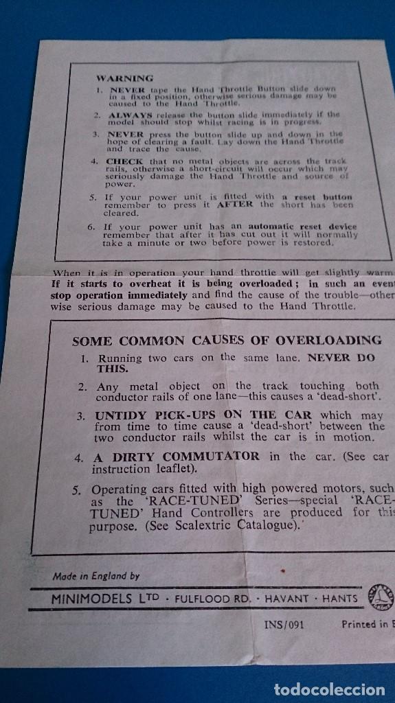 Scalextric: INSTRUCCIONES MANDO SCALEXTRIC - Foto 2