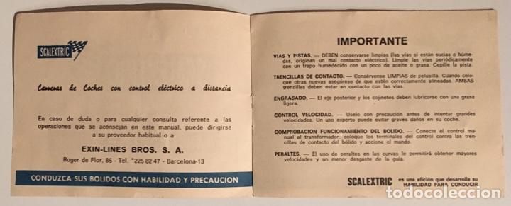 Scalextric: SCALEXTRIC. MANUAL DE INSTRUCCIONES Y REGLAMENTO. - Foto 4