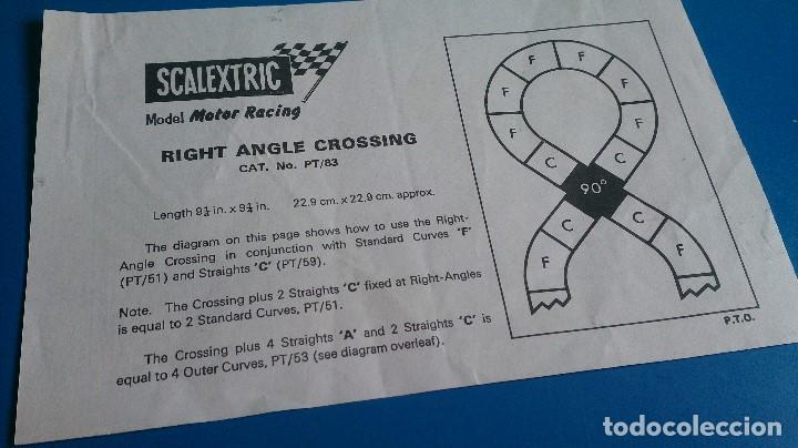 Scalextric: INSTRUCCIONES SCALEXTRIC CRUCE PT/83 UK - Foto 2