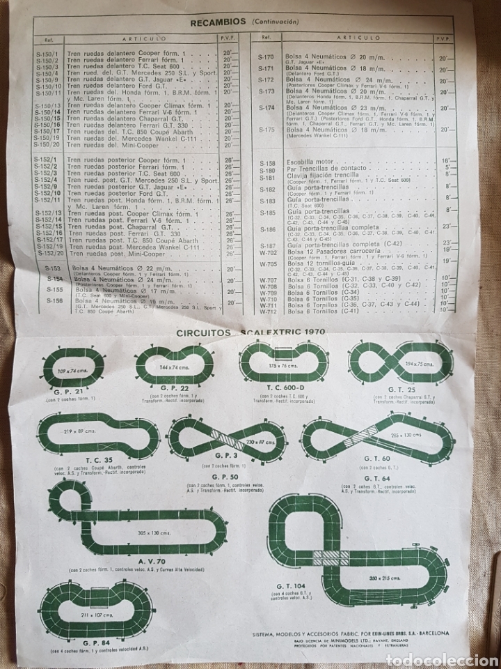 Scalextric: Lista precios scalextric 1970 - Foto 2