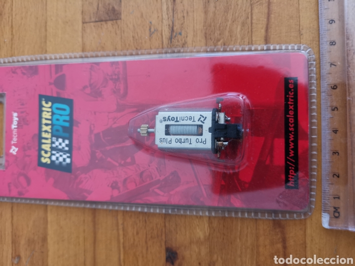 Scalextric: Motor Scalextric Tecnitoys, Pro Turbo Plus. En su bl&iacute;ster