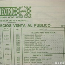 Scalextric: SCALEXTRIC. TARIFA DE PRECIOS VENTA PUBLICO. JUNIO 1980.. Lote 247195550