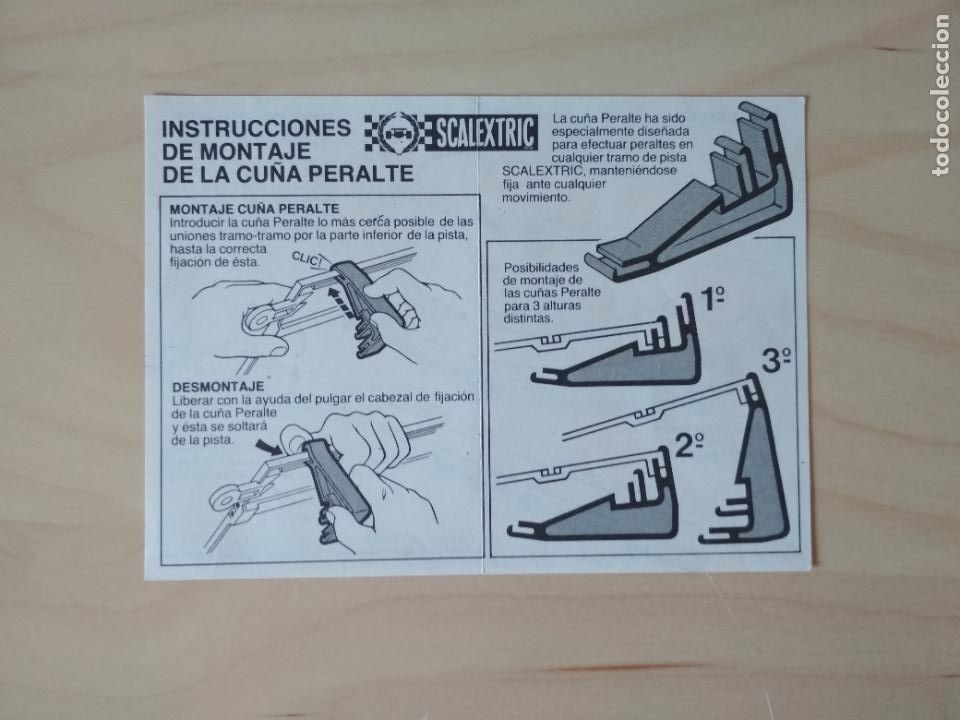 Scalextric: SCALEXTRIC INSTRUCCIONES DE MONTAJE DE LA CU&Ntilde;A PERALTE - Foto 1